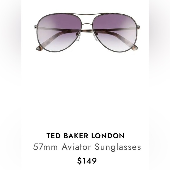 ‼️RARE‼️?Ted Baker London??NWT?57mm Aviator Sunglasses main image 10